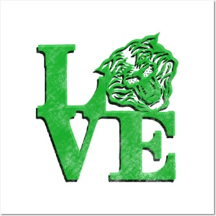 Mountain View School Love Tiger Logo Posters and Art